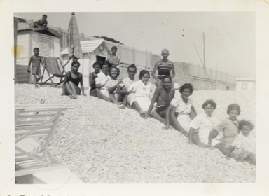 Foto di gruppo sulla spiaggia a Pedaso