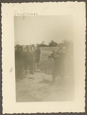 Militari a Gargaresh, Libia, con delfino pescato