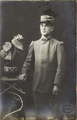 Ritratto di Aristide, cugino di Domenico Valori, durante la Prima guerra mondiale