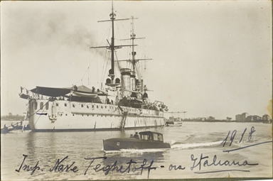 Nave italiana Teghetoff, presa all'Austria