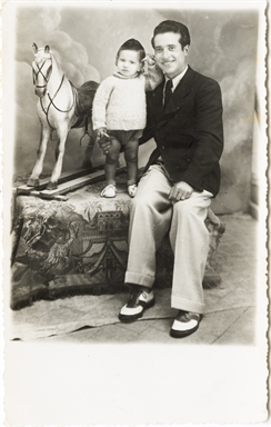 Vittorio Bruno con il figlio Felice