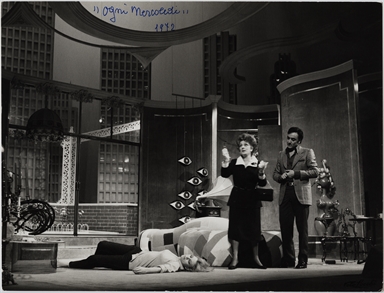 Andreina Pagnani in Ogni mercoledì, di Muriel Resnik, con la regia di Mario Ferrero, 1972