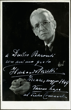 Ritratto del direttore d'orchestra Ildebrando Pizzetti