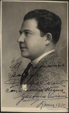 Ritratto del baritono Gaetano Viviani