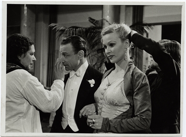 Vivi Gioi ed Umberto Melnati durante le riprese del film 