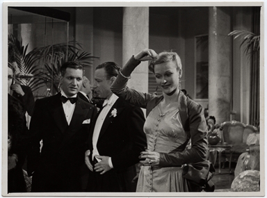 Vivi Gioi ed Umberto Melnati durante le riprese del film 