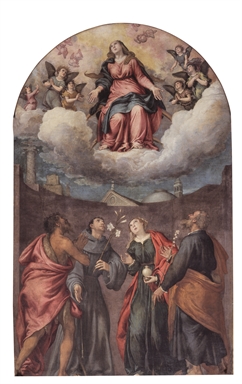 Madonna in gloria e i santi Giovanni Battista, Antonio da Padova, Maria Maddalena e Giuseppe 