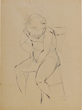 Nudo seduto