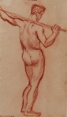 Nudo con barra sulle spalle