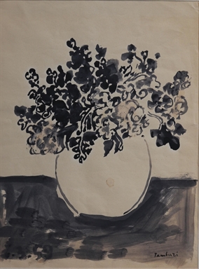 Fiori nel vaso bianco